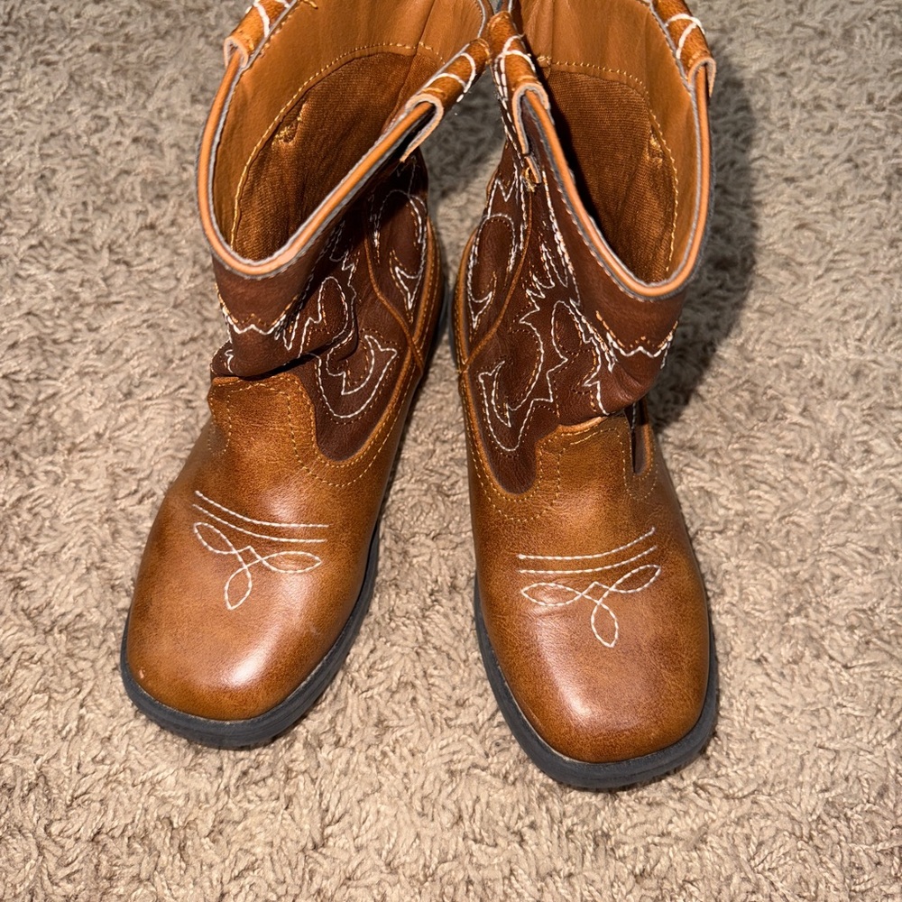 Wonder Nation Brown Kids Cowboy Boots